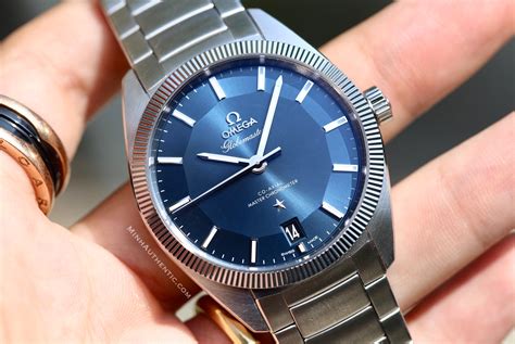 omega constellation globemaster blue dial